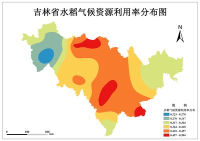 吉林省1km水稻气候资源利用率数据集（1960-2010年）