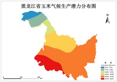 黑龙江省1km玉米气候生产潜力数据集（1960-2010年）
