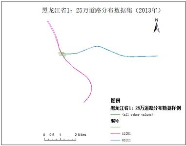 黑龙江省1：25万道路分布数据集（2013年）