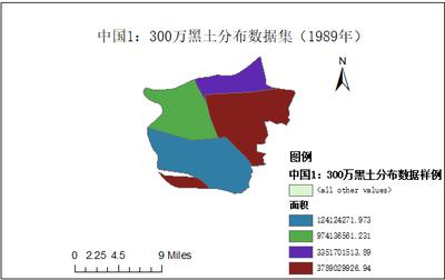 中国1：300万黑土分布数据集（1989年）