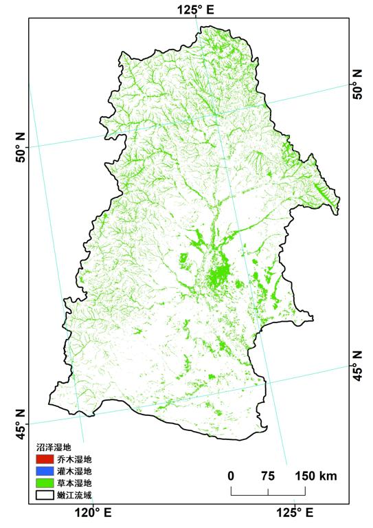 嫩江流域30m或80m分辨率沼泽湿地分布动态与气候数据集1980年与1990年与2000年与2010年与2015年