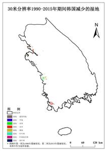 韩国30m水体和湿地变化空间数据集(1990-2015年)