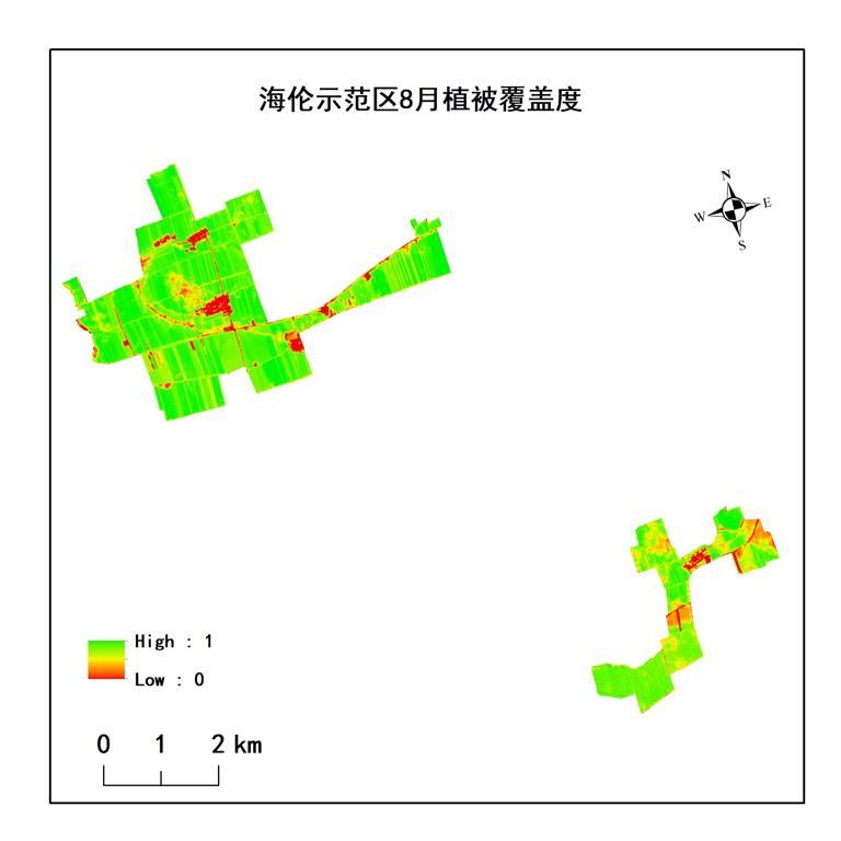 黑土粮仓科技会战海伦示范区、长春示范区10m分辨率植被覆盖度数据集2020年